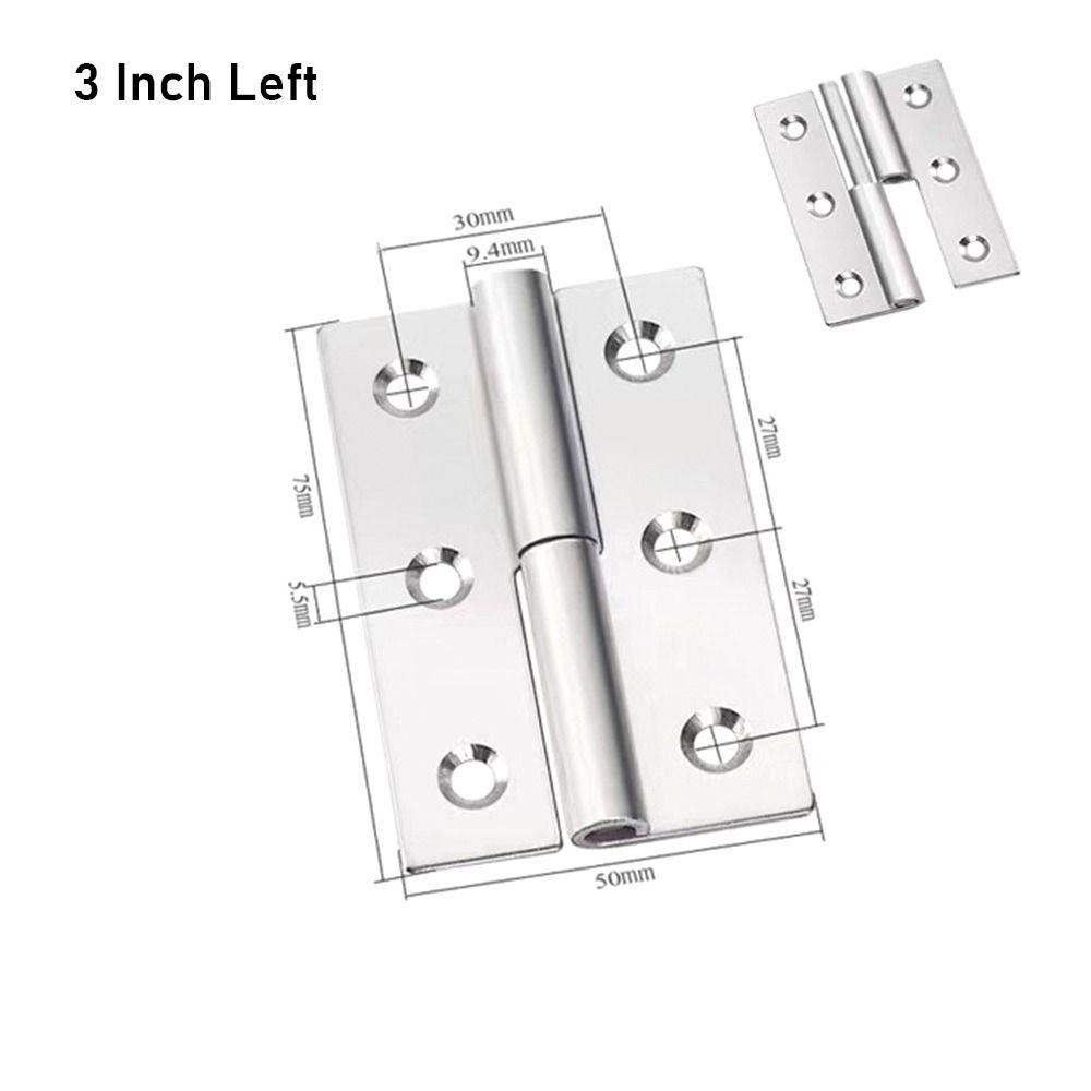 1 Stück Fensterzubehör Abnehmbares Scharnier 1,5/2/2,5/3/4 Zoll Türscharniere Fenster Tür Schrank Schrank 3 Inch Left