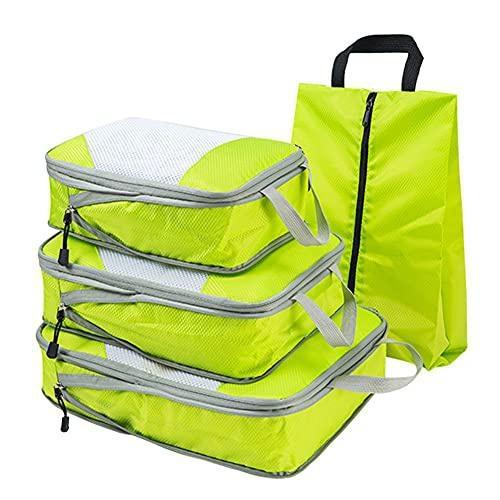 4 Teile/satz Kompression Packwürfel Reise Aufbewahrungstasche Tragbare Gepäck Koffer Organizer Set Erweiterbare Packnetztaschen für Kleidung Unterwäsche