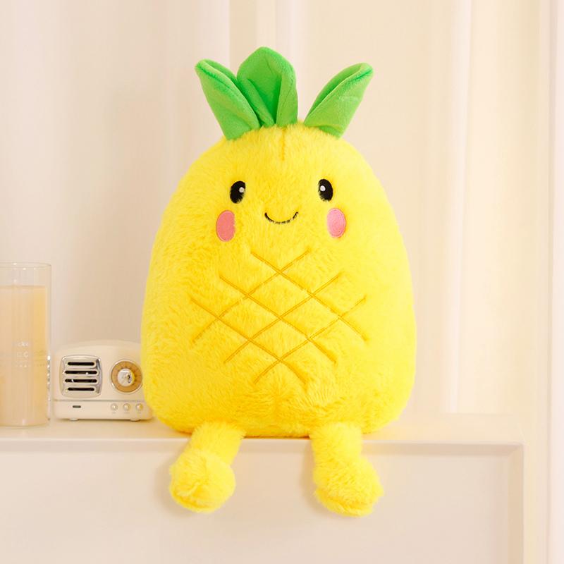 Cartoon Niedliches Regenbogen Ananas Plüschtier Kawaii Stofftier Flauschige Früchte Plüschtiere Kissenpuppe Anime Weiches Kinderspielzeug Für Mädchen yellow