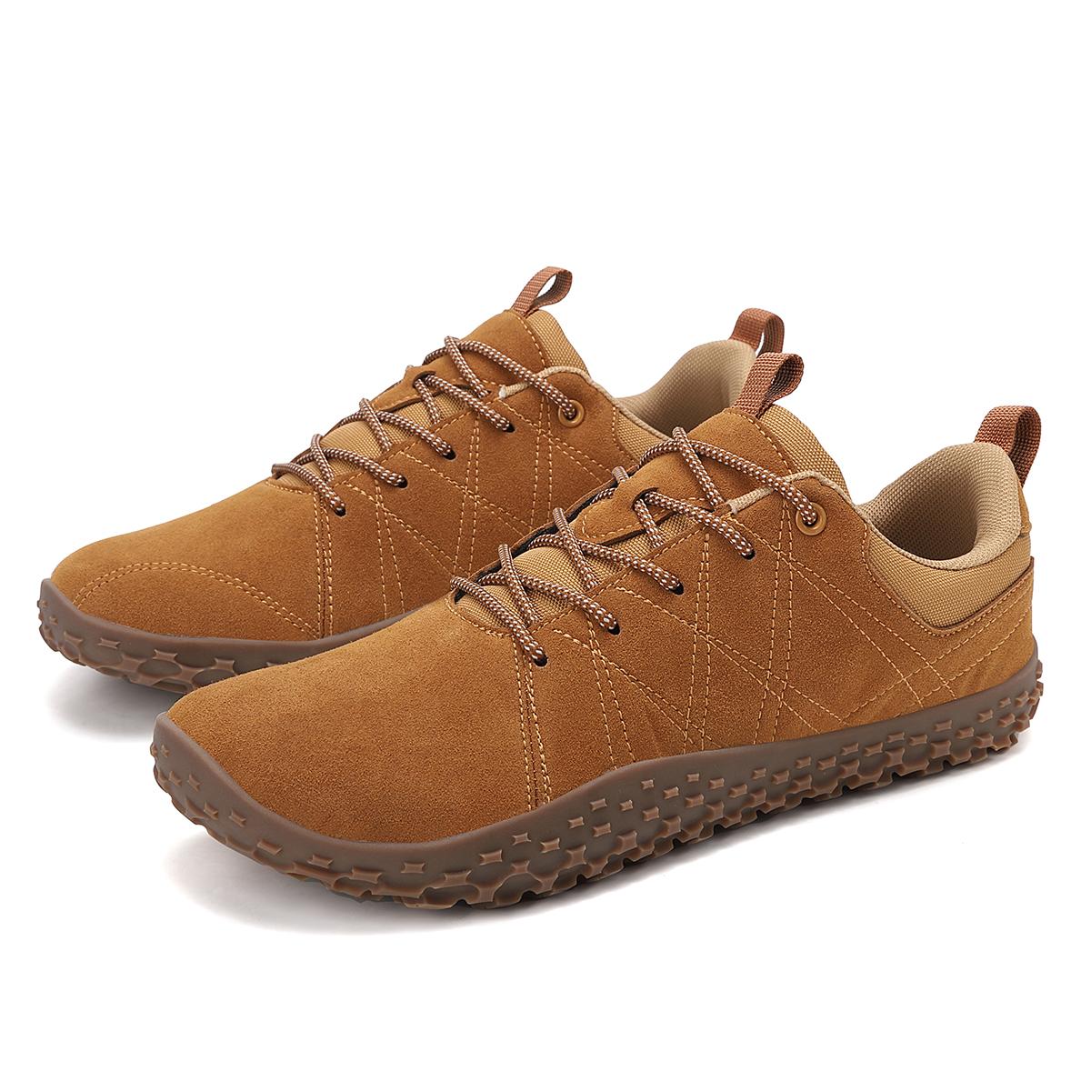 TUINANLE Neue Barfuß-Minimalschuhe Damen Herren Zehenfrei Barfußschuhe Mesh Walking Sneaker Nullsohle Größe 37-48 41 braun