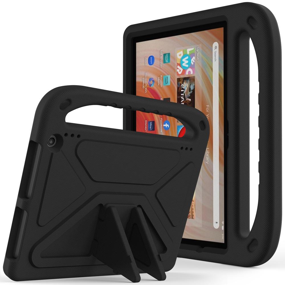 Für Amazon Fire HD 10 HD10 Plus Max 11. 13. Generation 2021 2023 Hülle EVA Tragbare stoßfeste Tablet-Abdeckung mit sicherem Griff und Ständer Fire HD 10 Plus 2021 schwarz