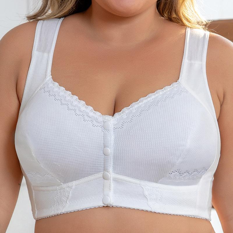 1XL-7XL BH mit Frontverschluss, Grenzüberschreitende Europäische und Amerikanische Größen, Übergrößen-BH für Große Brüste 7XL(150-175kg) weiß