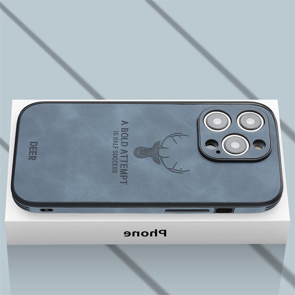 Luxus-Hirschleder Business Leder für Magsafe Magnetische Hülle für iPhone 17 Air 16 15 14 13 12 11 Pro Max Plus Kabelloses Lade Cover For iPhone 17 Air