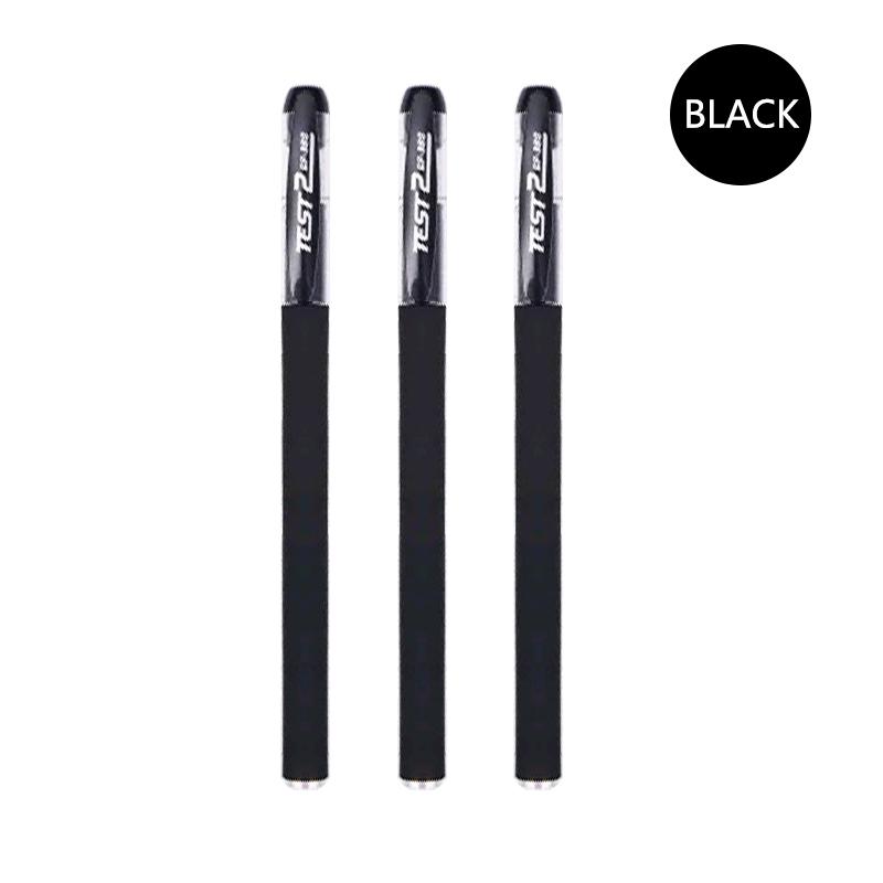 Hochwertiger Kugelschreiber mit klarer flüssiger Tinte, glattes Schreiben, Testroller, Zeichen-Gel-Tintenstift, Mode, Schule, Bürobedarf, praktisches Briefpapier, Signierstift 3pcs set schwarz