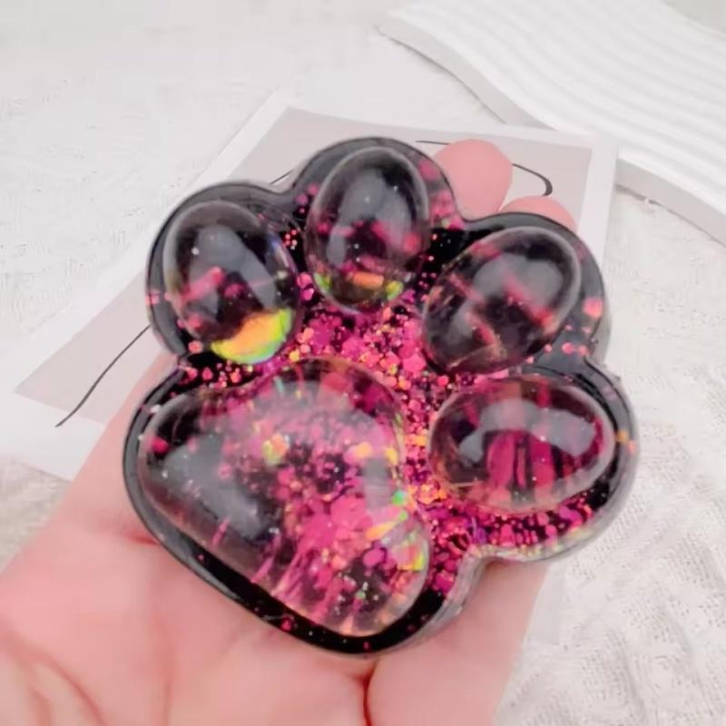 Drei Farben Regenbogen Katzenkralle Squishy Fidget Spielzeug Weiche Süße Katzenpfote Langsam Zurückfedernd Knet-Dekompressionsspielzeug für Kinder Geburtstagsgeschenke