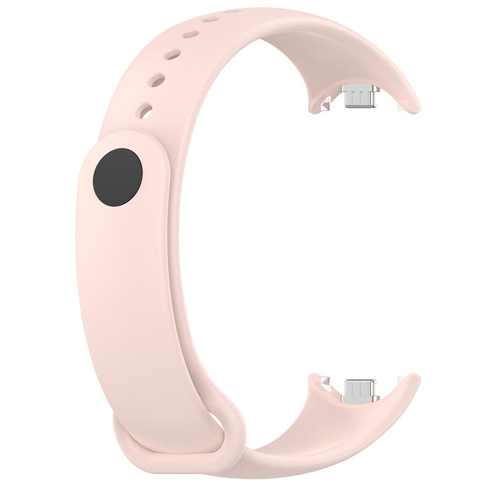 Silikon-Armband für Xiaomi Mi Band 9/8 NFC Smart Armband Armband hellrosa