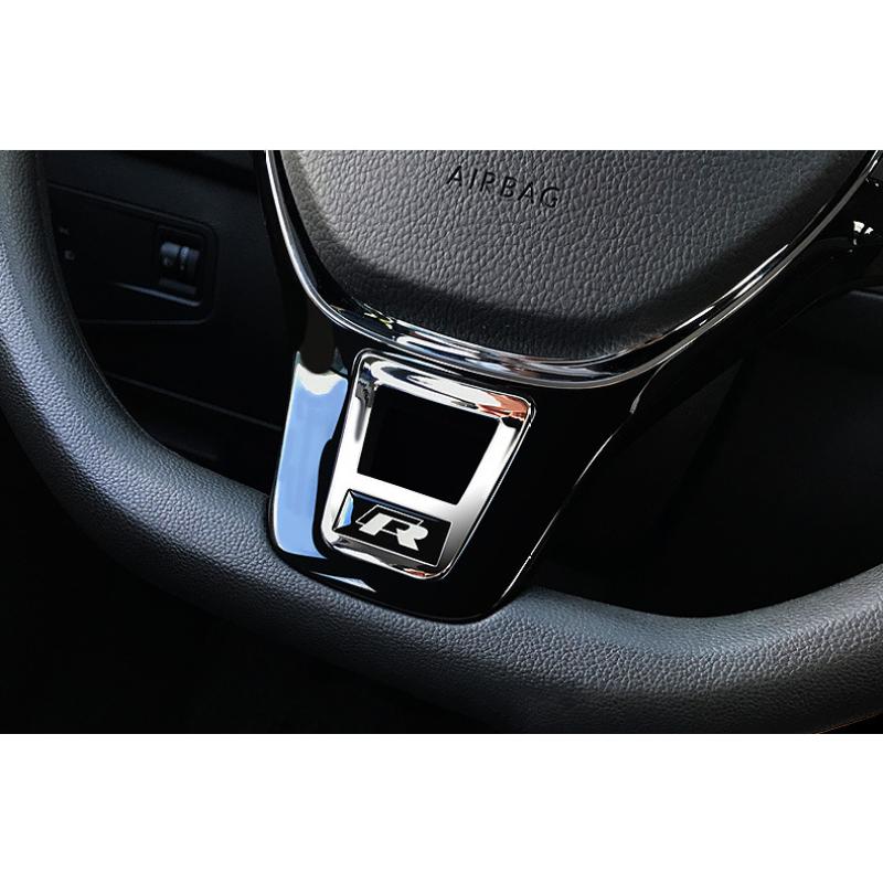 Auto Lenkrad Trim R Linie Emblem Aufkleber für Golf 7 7,5 Mk7 Arteon Jetta Tiguan Passat B8 Black R mark
