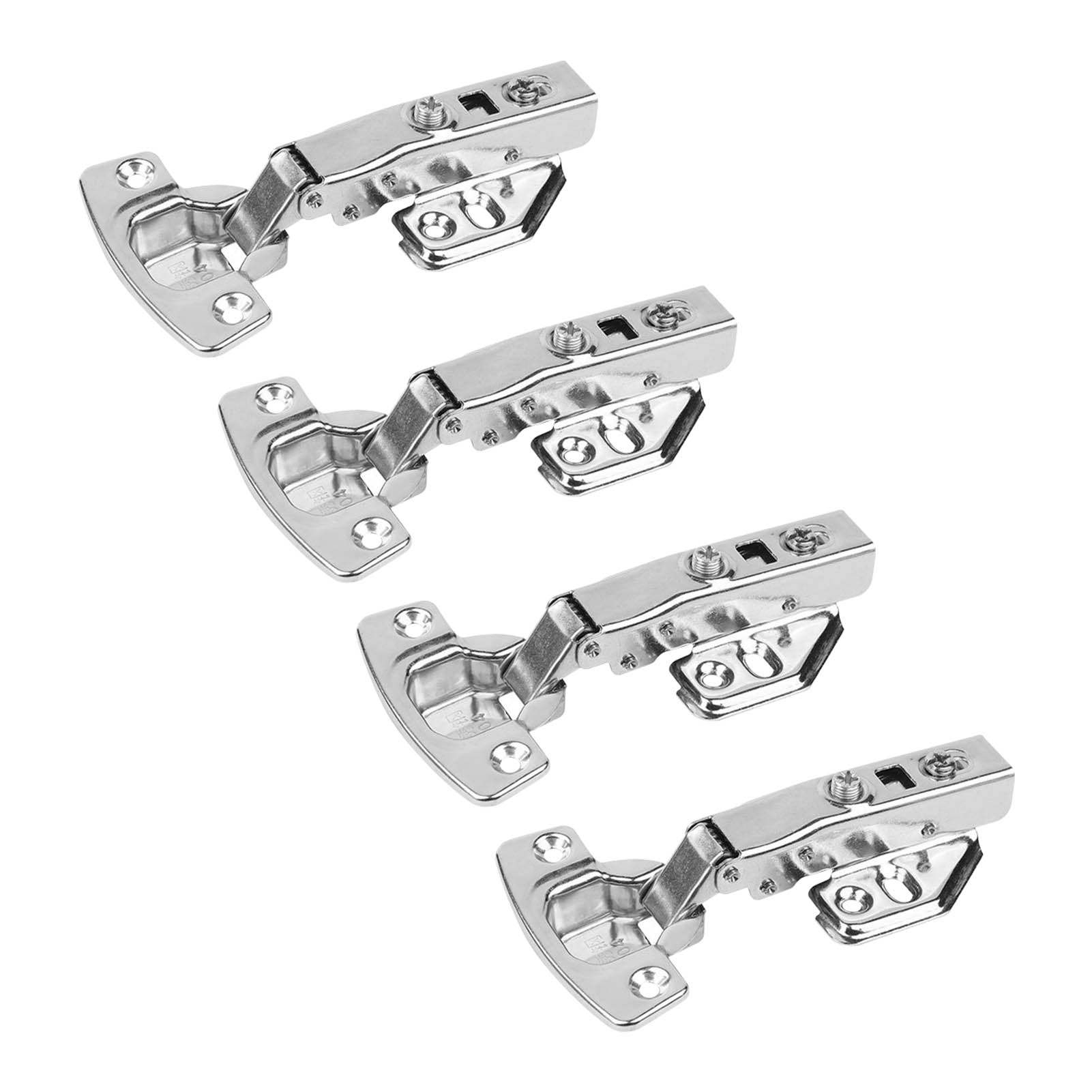 4 Stück Rahmen Scharnier Set Edelstahl Rostfrei Geräuscharm Schrank Scharnier für Holztür Kleiderschränke