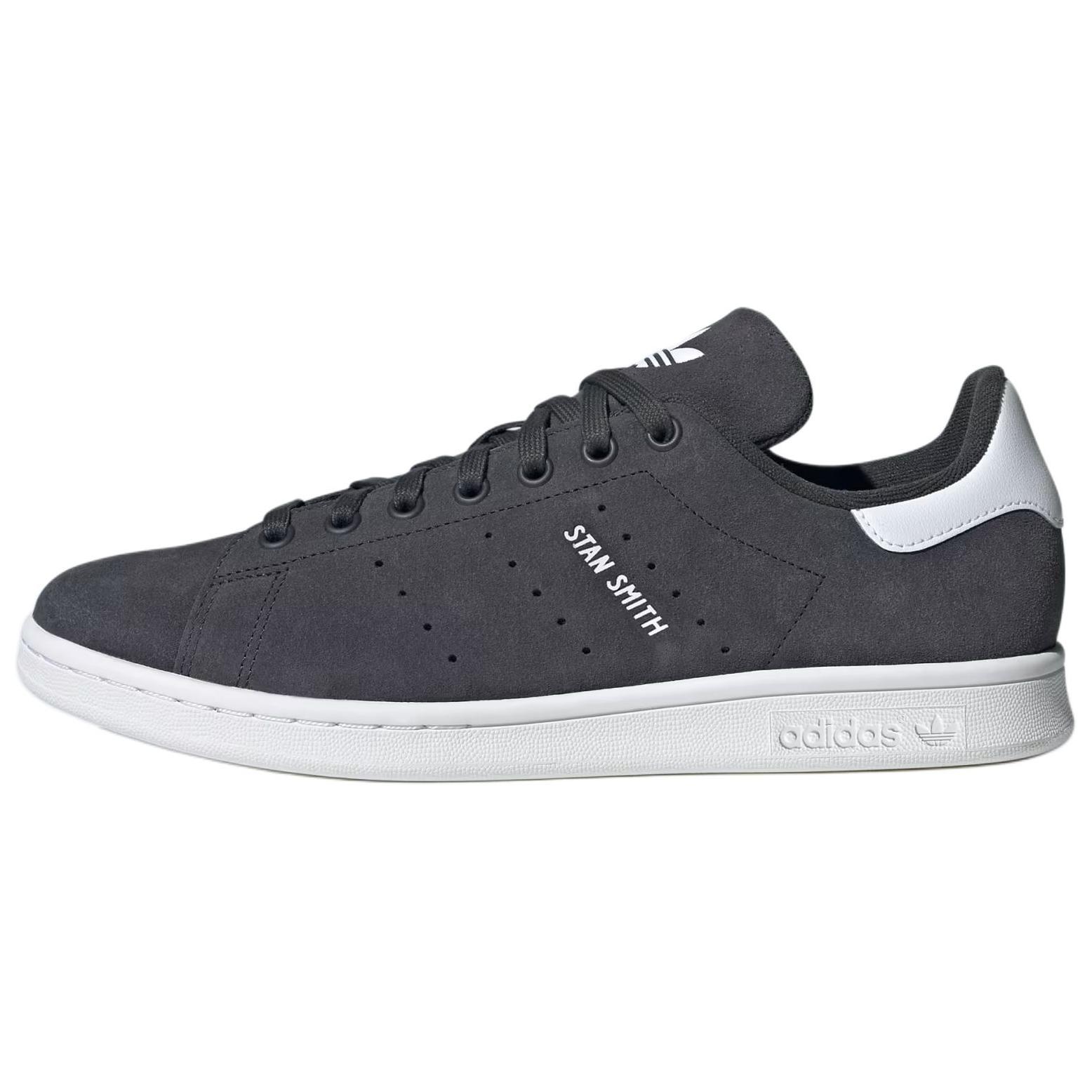 Adidas Originals Stan Smith Wildleder Bequem Vielseitig Rutschfest Langlebig Low-Top Sneaker Herren Sneaker Schwarz IG9389 42⅔