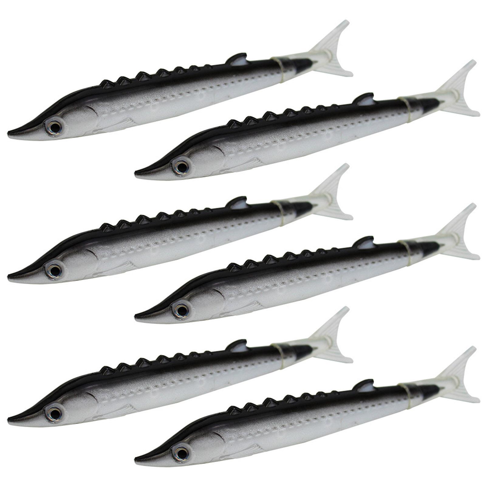 6 Stück Kugelschreiber in Fischform, origineller Schreibstift, lustiger Kugelschreiber für Kinder, Studenten, Belohnung, Weihnachtsstrumpffüller gray