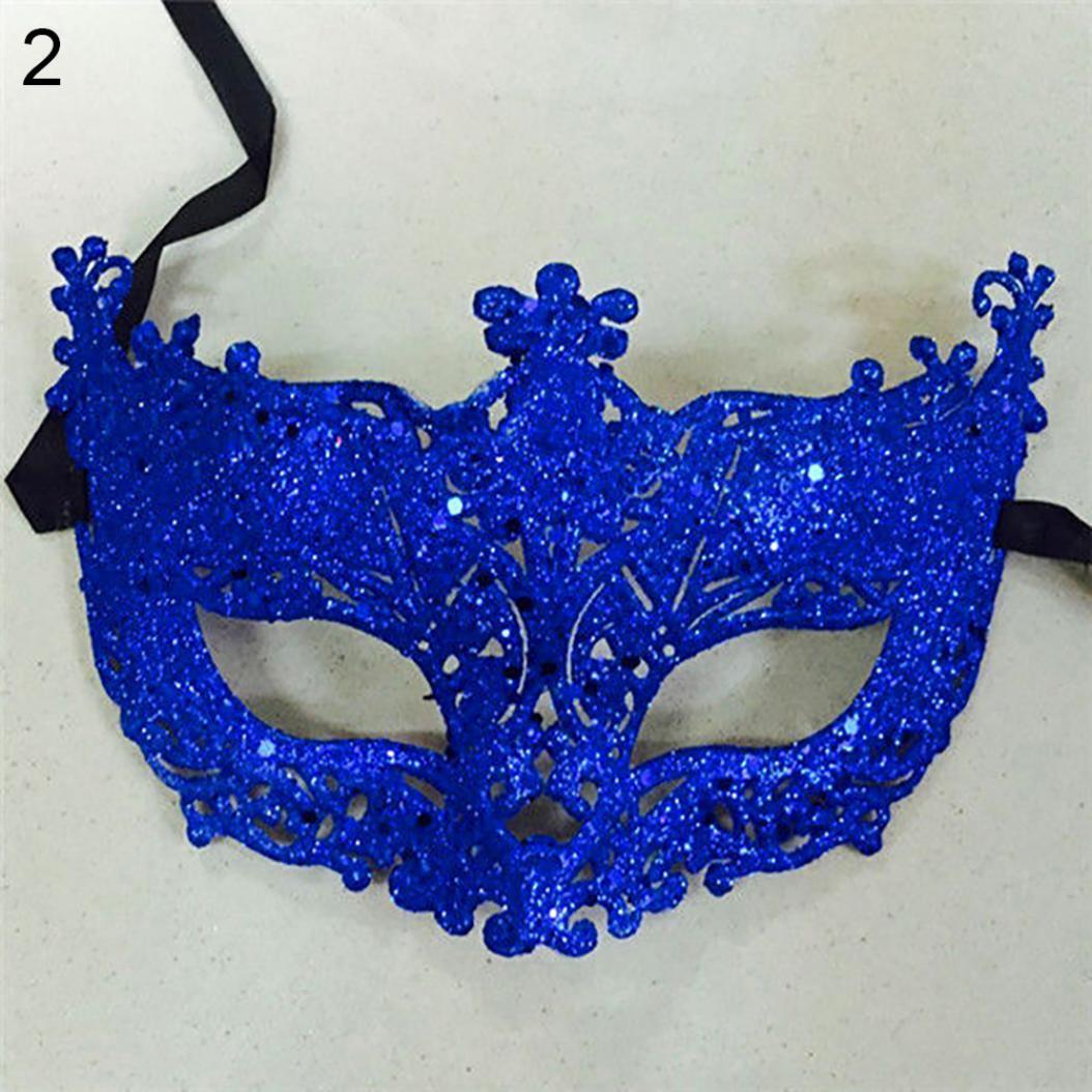 Damenmode Cosplay Augenmaskerade Karneval Fancy Mardi Weihnachtsfeier blau