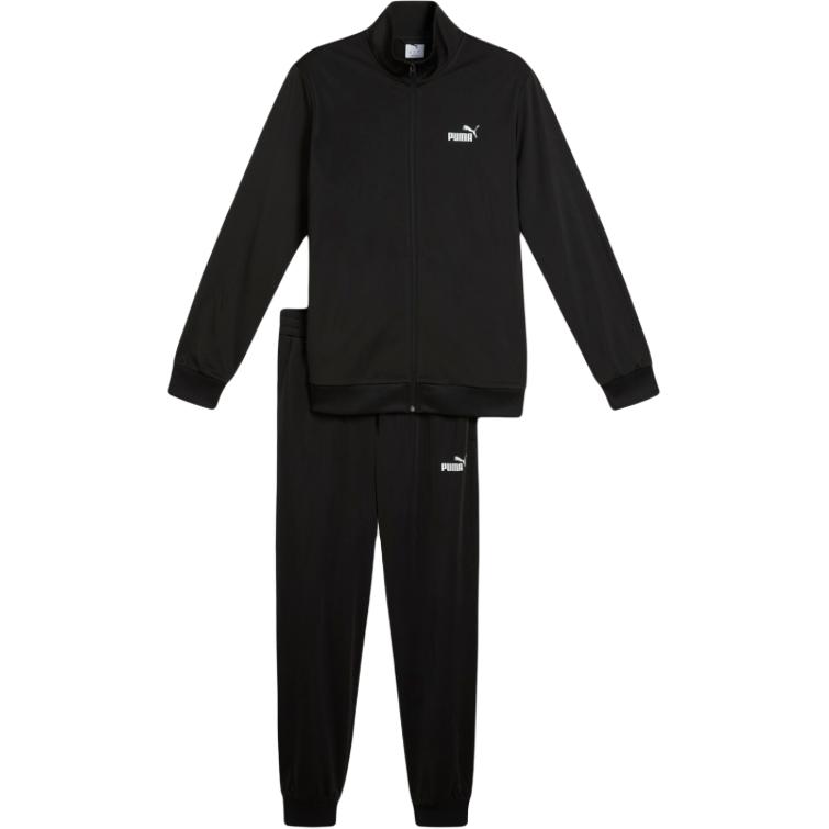 Puma Einfarbig Schlichte Mode Vielseitige Jacke und Lange Hose Lässiger Sportanzug Herrenanzug Schwarz 687648-01 S