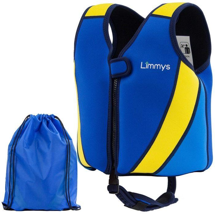 Limmys Premium Neopren Schwimmweste - Rettungsweste für Kinder - 8 Herausnehmbare Schwimmkörper - Königsblau - Mittel