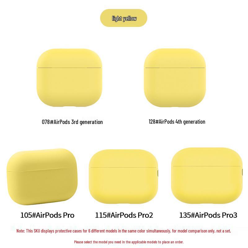 Schutzhülle für AirPods 4. Generation - Bluetooth-Kopfhörerhülle AirPods 3 helle gelbe