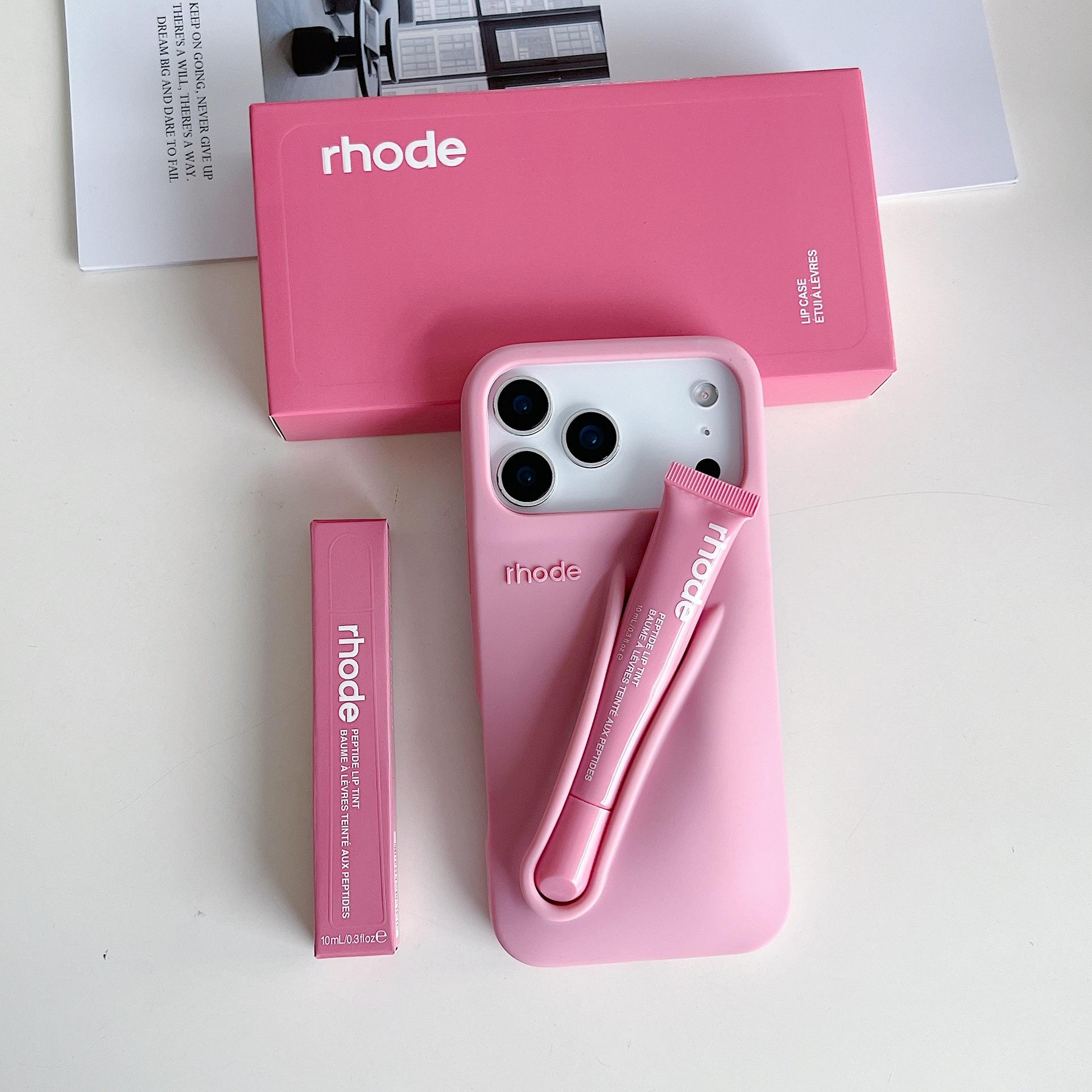 Lippenstift-inspirierte Handyhülle für Apple-Geräte Stoßfeste Weichhülle aus Silikon mit 3D-Design Tragen Sie Ihren Lippenstift 12pro charme rosa