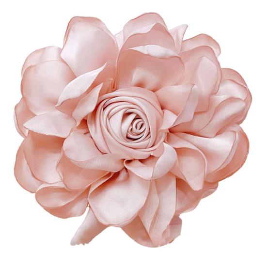 10cm Rose Stoff Blume Zubehör Frauen Vielseitig Corsage Haar Clip Anzug Revers Kleidung Taschen DIY Corsage rosa