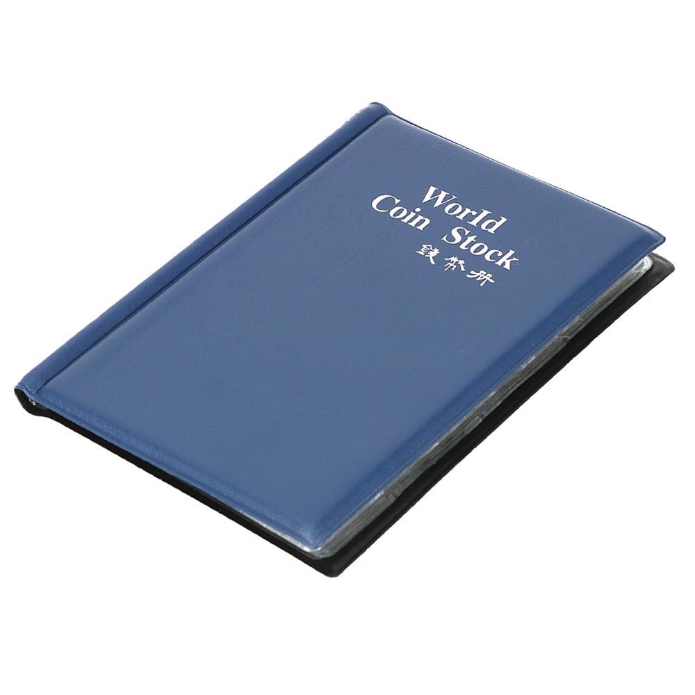 Münzhalter-Alben, Mini-Aufbewahrungstasche für Penny-Münzen, 120 Taschen, Album zur Münzsammlung, Sammelbuch, Geld-Organizer für Sammler blau