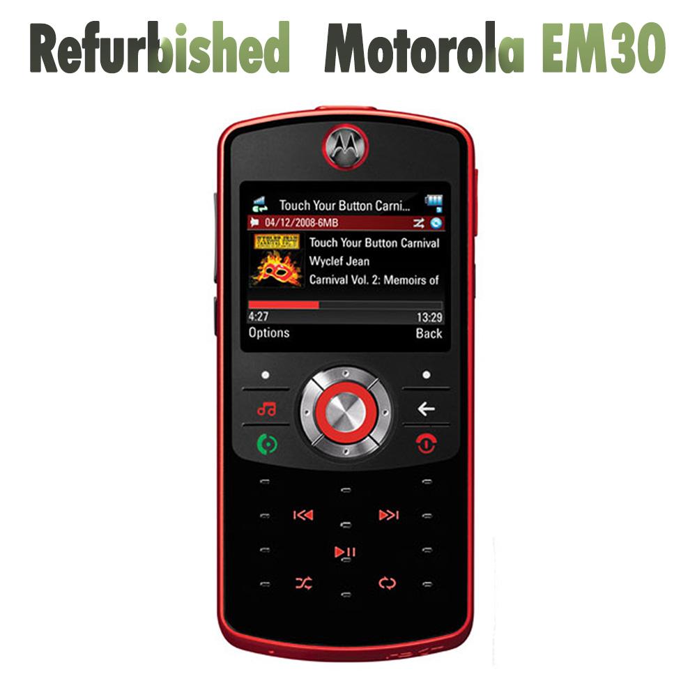 Generalüberholtes Original Motorola EM30 2MP GSM Mobiltelefon mit Einzel-SIM 1 Battery 1 Charger rot