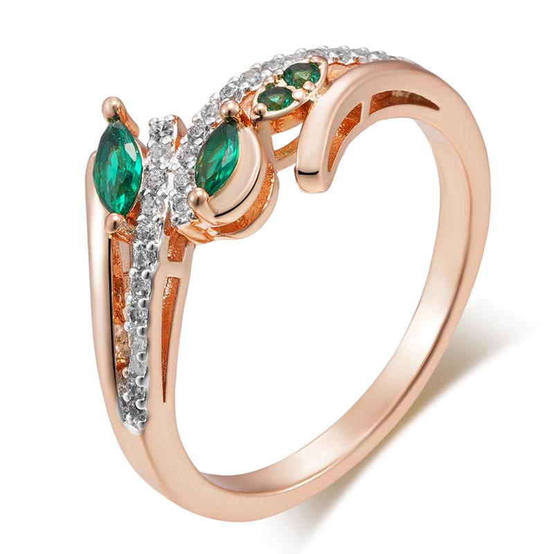 Kinel Grün Zirkon Silber Farbe Elementar Ring Für Frauen Luxus Edlen Schmuck Rose Gold Farbe Ring Geschenk 10