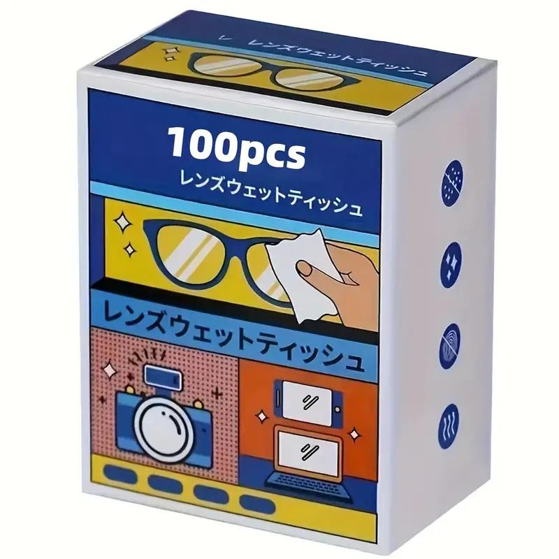 10/20/50/100 Stück Premium-Einweg-Reinigungstücher für Brillengläser und Bildschirme – verhindert Beschlagen von Brillen und Schmuck, sicher für Telefone und Brillen 100pcs