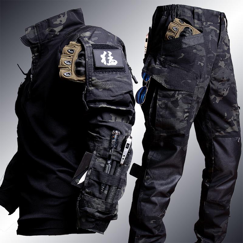 Taktische Frosch Anzug Männer Airsoft Kleidung Militär Paintball 2 Stück Sets SWAT Assault Shirts Special Forces Polizei Uniform Hosen 3XL