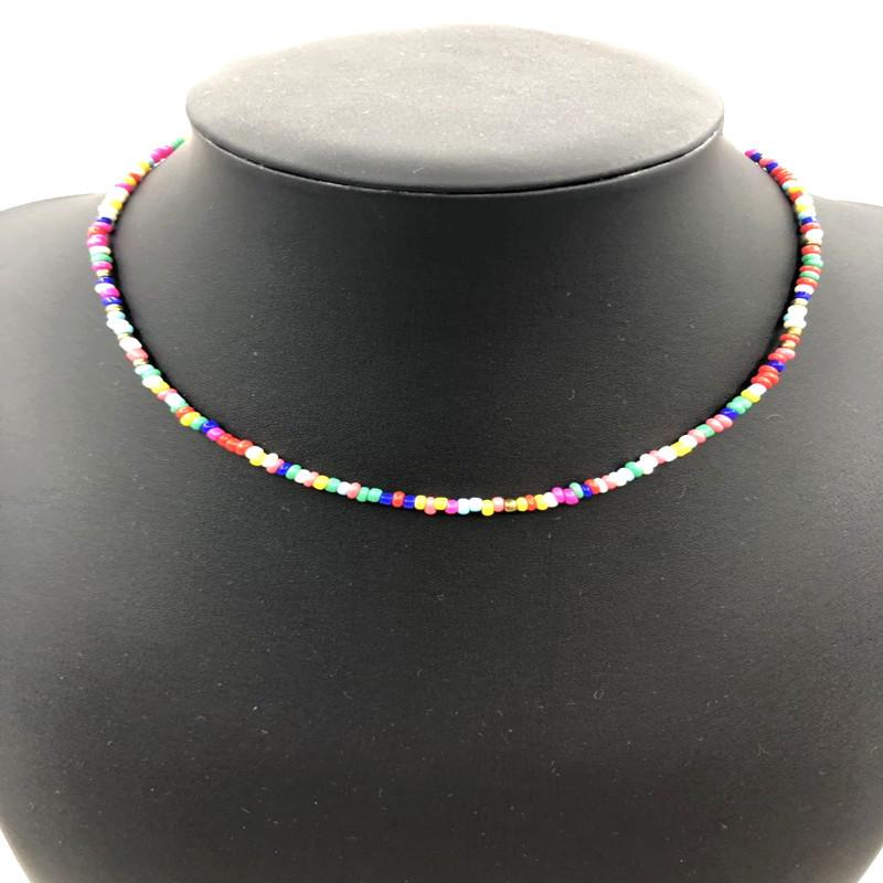 Einfache Perlen Strang Halskette Frauen String Perlen Kurze Halsband Halskette Schmuck Halsbänder Halskette Geschenk 1pc