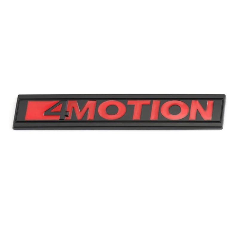 4 Motion Logo Autoaufkleber Emblem Abzeichen Aufkleber Fronthaube Kühlergrill für Mul/tivan Ti/guan GO/LF Po/lo Tigu/an Je/tta Hig/hline 4motion Touareg Badge Sticker schwarz/rot