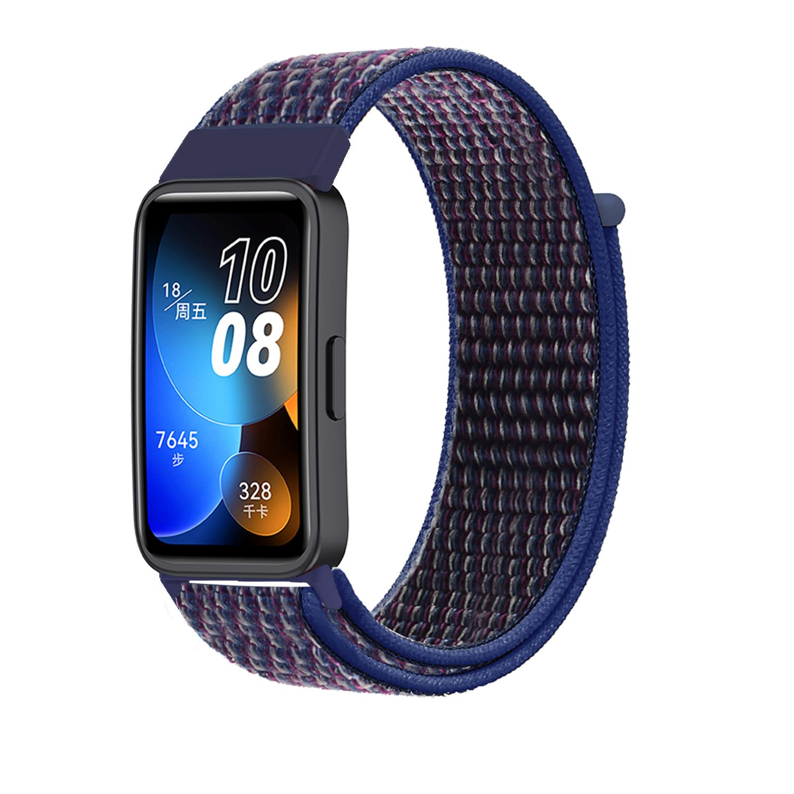 Armband für Huawei Band 8 9 7 Band Zubehör Nylon Loop Smart Watch Ersatz Gürtel Armband Sportarmband Band 7 Armband Huawei Band 7 indigo
