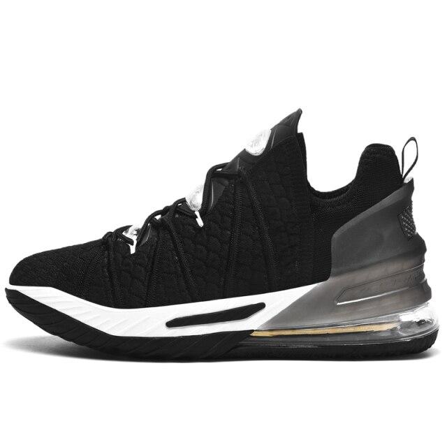 Neues Design Unisex Schwarz Professionelle Air Basketballschuhe Für Männer Frauen Streetball Mode Luxus High Air Sneakers Männer Körbe 44 black