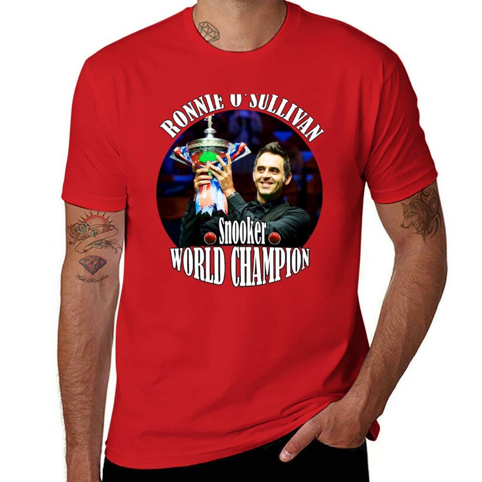 Ronnie O Sullivan der Snooker-Weltmeister T-Shirt individuelle Rohlinge Übergrößen Tops Herren weiße T-Shirts S