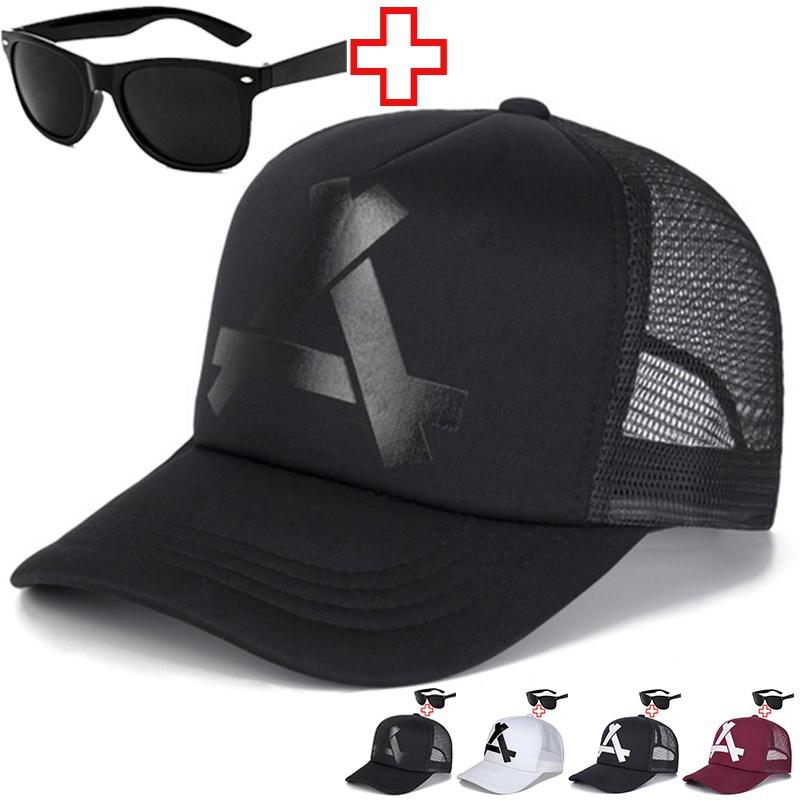 Sommer Baseball Cap Golf Cap Sunshade Cap Sport Hip Hop Trucker Hut Männer und Frauen Mesh Caps Reise Hut wandern Hüte Gläser