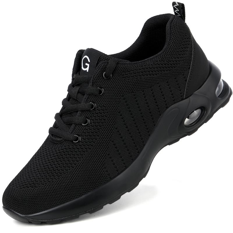 Sicherheitsschuhe mit Luftpolster für Herren und Damen, atmungsaktive Arbeitsschuhe mit Stahlkappe, pannensichere Schutzschuhe für Herren 48