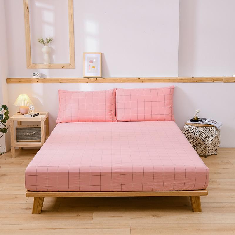 1pc Reine Baumwolle Spannbettlaken Plaid Stil Bett Blatt spannbettlaken 90x200 Größe Bettwäsche für Home(Der Kissenbezug muss bestellt werden 90x200x15cm