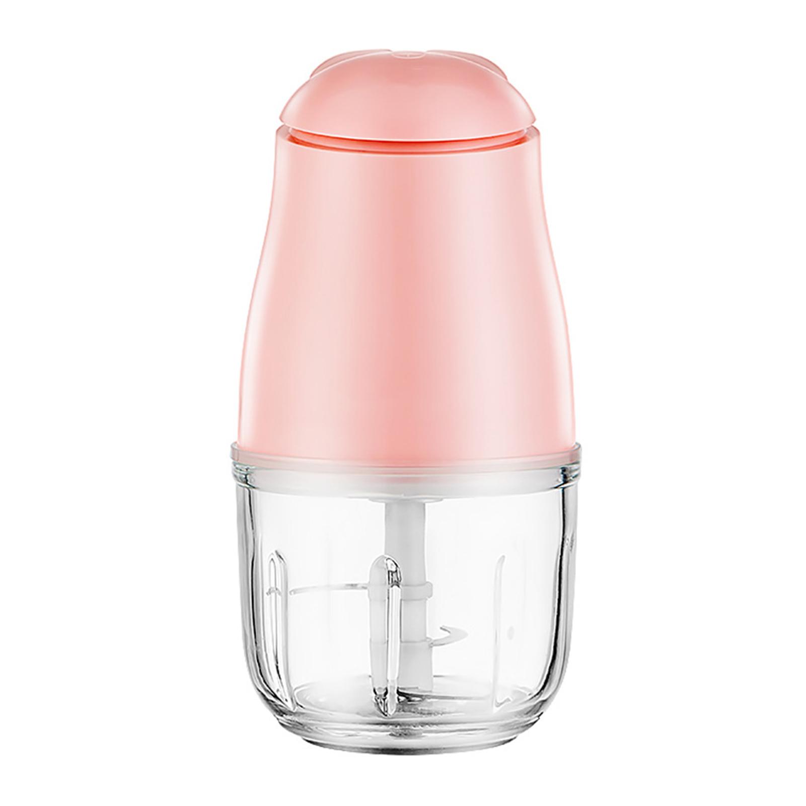 Elektrischer Fleischwolf Mini Tragbar Effizient Sicher Multifunktionaler Lebensmittelwolf Küchenzubehör rosa