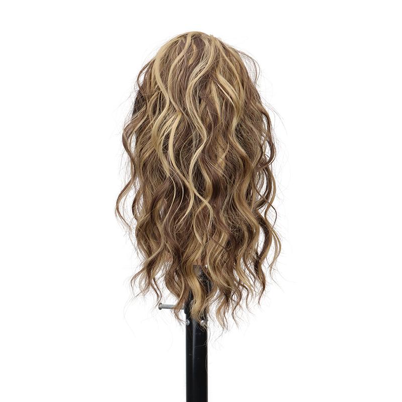 14 Zoll Synthetischer Kurzer Lockiger Klauenclip in Pferdeschwanz Haarverlängerung Tägliche Anwendung Blond Schwarz Blond Flauschiges Haarteil für Damen brown
