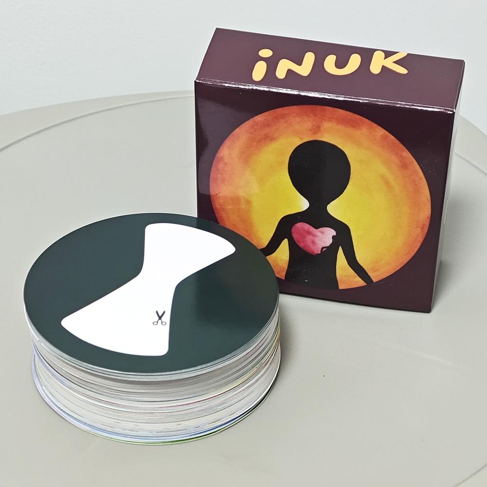 INUK Card OH CARD Psychologie-Karten, Brettspiel, 88 runde Karten + 10 Schneidekarten, 8,5 x 8,5 cm