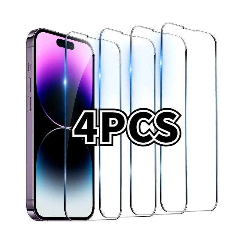 4PCS Hohe Klar Gehärtetes Glas Für IPhone 14 13 15 12 11 Pro Max Screen Protector Für IPhone 7 8Plus X XR XS Max Glas For iPhone XS MAX