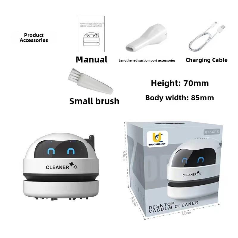 Mini-Akku-Staubsauger, tragbarer Desktop-Staubsauger für Schreibtisch, Tastatur, Auto, Zuhause, Büro, per USB wiederaufladbarer Hand-Krümelsauger Charging