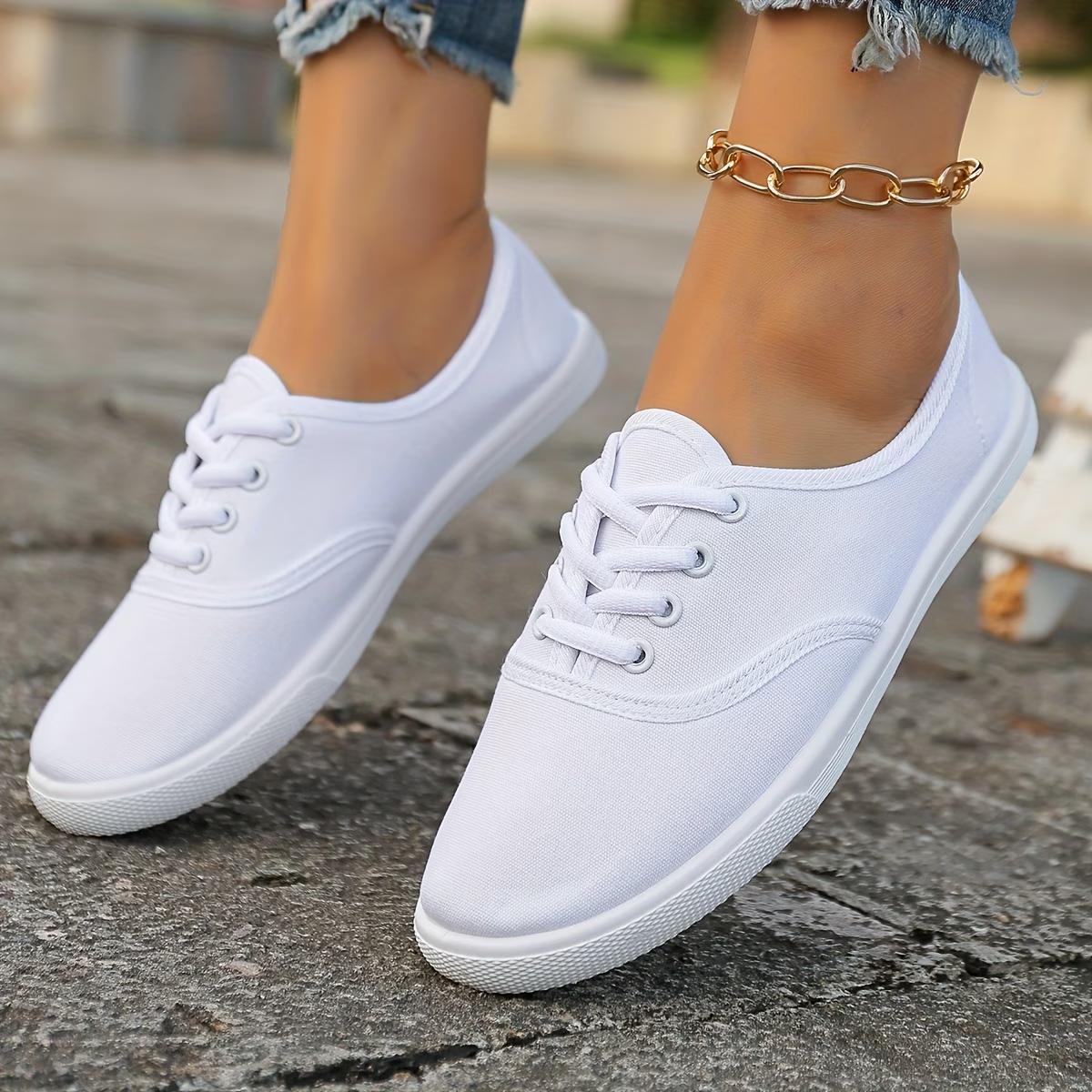 Sportschuhe für Damen, Niedrige Schuhe für Herren, Sportschuhe für Damen, Modische Sportschuhe für Damen, Lässige Tennisschuhe, Damenschuhe 35 weiß