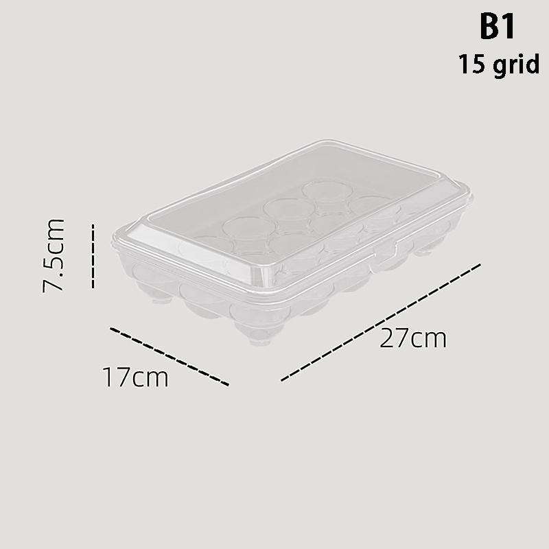 10/15 Grids Eier Lagerung Box Kunststoff Transparent Tragbare Ei Frischhalten Fall Kühlschrank Lagerung Container Küche Werkzeug 27*17*7.5cm transparent