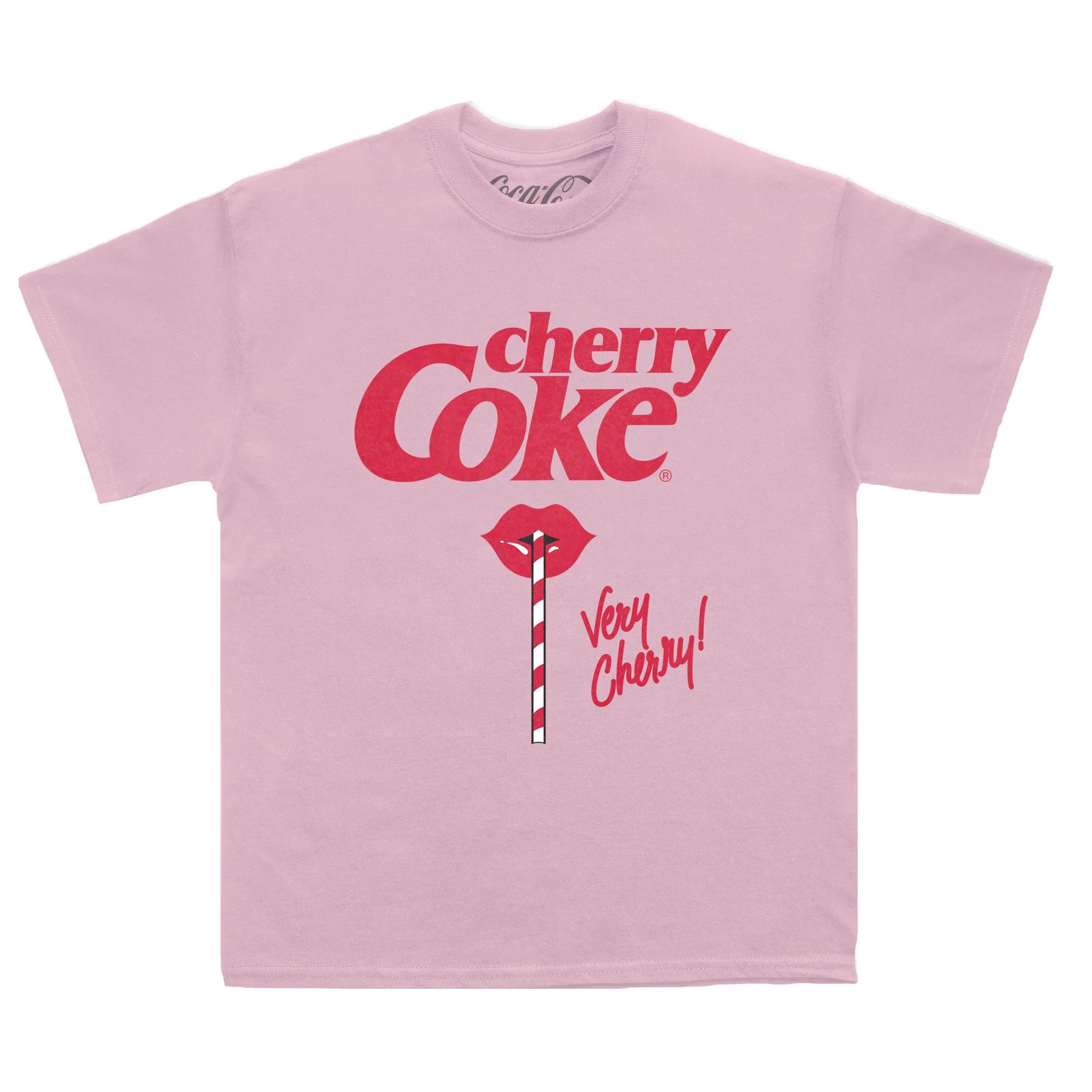 Coca-Cola Unisex-T-Shirt für Erwachsene, Cherry Coke L hellrosa