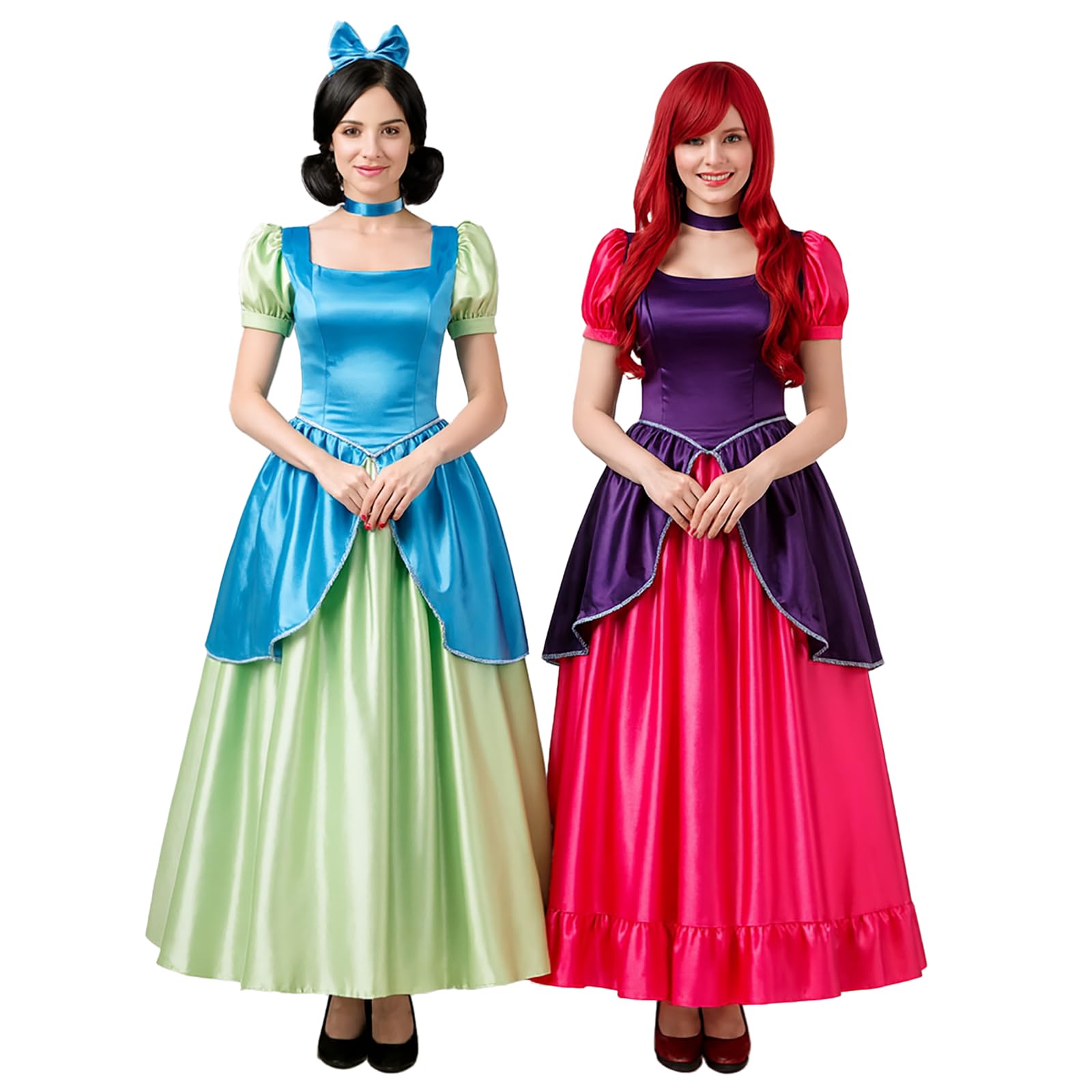 Milky Time Halloween Cosplay Aschenputtel, Drizella, Anastasia und Lady Tremaine Kleider für Damen (Anastasia, Größe M)