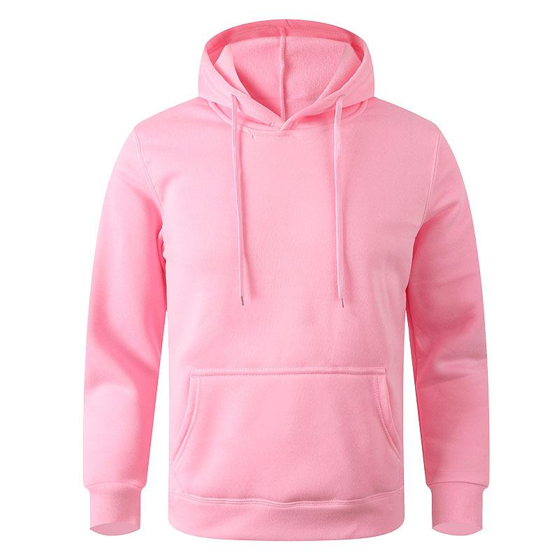 Männer Casual Hoodies Fleece Hip Hop Solide Pullover Sweatshirt Männer Sportswear Kleidung Sweatshirt männer Kleidung XL rosa