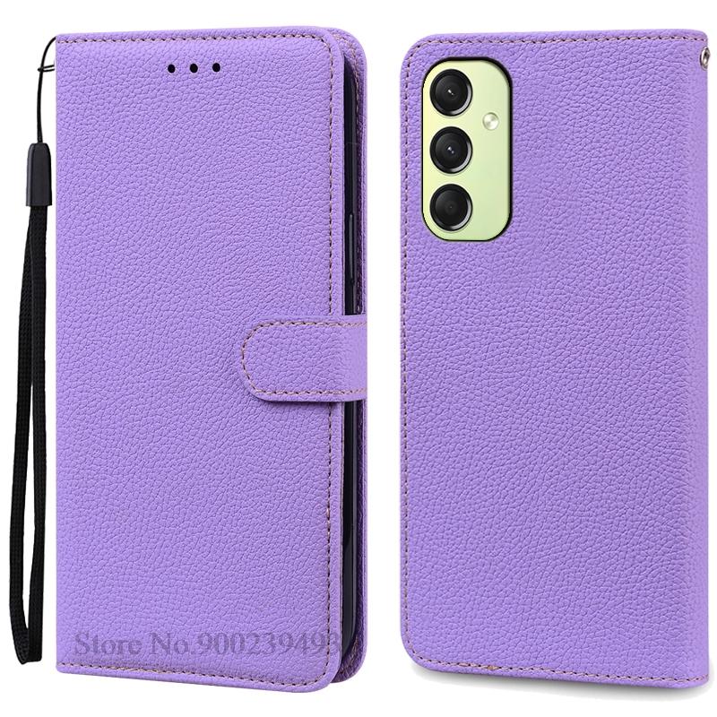 A16 Hülle für Samsung Galaxy A16 Hülle Brieftasche Flip Lederhülle für Samsung Galaxy A16 5G Hülle Silikon Buchhülle Coque Fundas Samsung A16 4G 5G licht lila