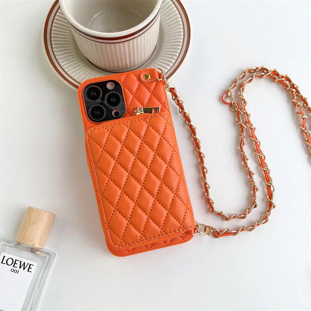 Crossbody Geldbörse Handyhülle für IPhone 16 Plus 15 14 13 12 Pro Max Kartenfach Halter Trageband Reißverschluss Geldbörse PU Lederhülle For iPhone 13 Pro