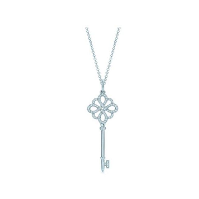 Originalmarke Mädchen Halskette 925 Schmuck Sterlingsilber Halskette Damen Kette Schlüssel Kurze Halskette Anhänger 60cm graue