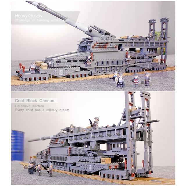 KAZI 10005 Deutsch Gustav Schwere Dora Bausteine ​​Militär Eisenbahn Pistole Modell Panzer Ziegel Spielzeug Geschenke Für Kinder 3846 Teile
