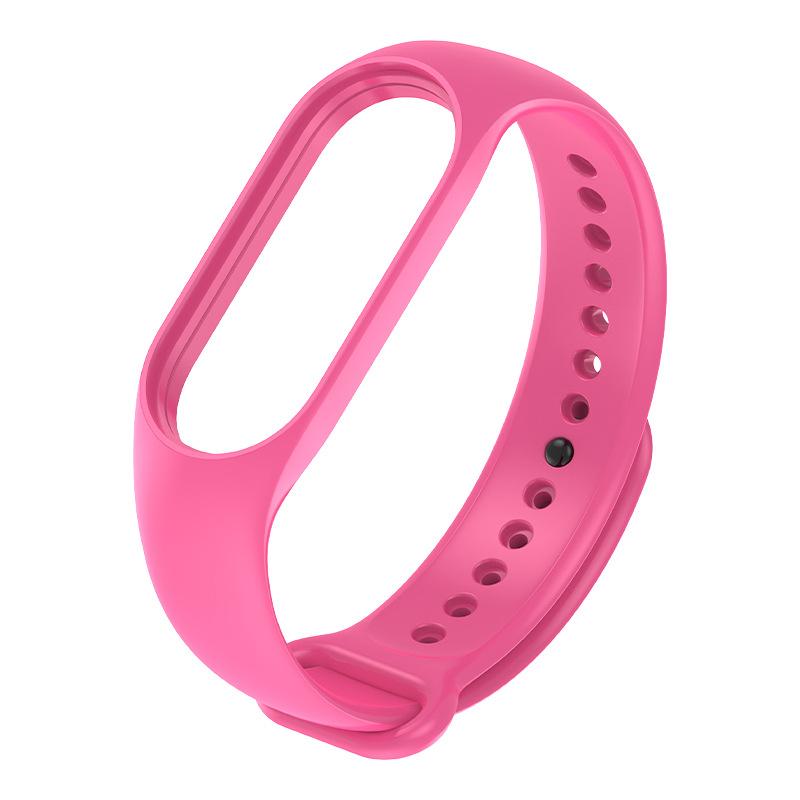 Weiches Silikon-Armband, Ersatz für Xiaomi Mi Band 8, 7, 6, 5, 4, 3, Armband, Smart-Armband, Ersatzzubehör For Mi Band 3/4/NFC rosa