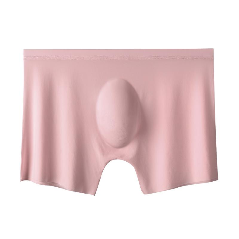 Herren Slips Herren Ice Silk Boxershorts Nahtlose Sexy Unterwäsche Dessous Mann Ultradünne Atmungsaktive Slips XL rosa