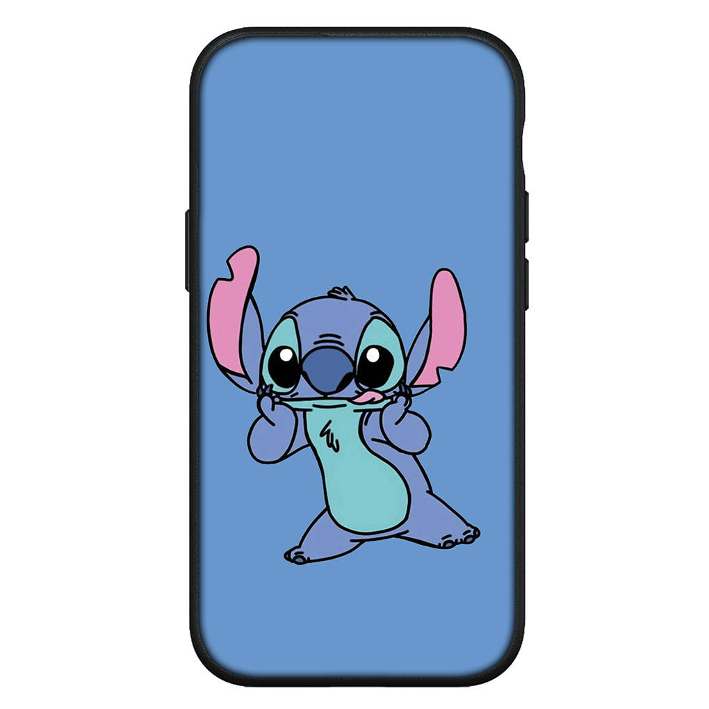 Hülle für iPhone 15 14 Xiaomi Redmi Note 13 12 11 Pro Max X 8 7 9 XR Samsung Galaxy S24 S23 A05 OPPO A15 Huawei Lilo Anime Blue Stitch Pink Handyhülle for Huawei P30 Pro rehbraun